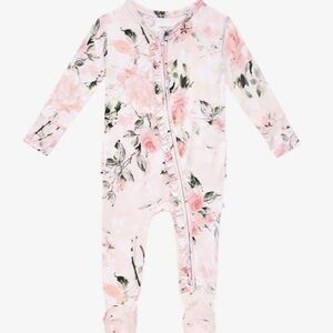 Posh Peanut Pink Floral Kids Pajama Set